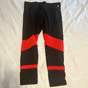 PINK Victoria’s Secret Cool & Comfy High Waist Leggings Size L Black Red